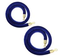 Corda di controllo della folla, Barrier for Crowd Control, Stanchion Rope Barriers for Posts Queue Pole with Polished Snaps,1/1.5/2/2.5/3meter,3.2CM(Blue,1meter)
