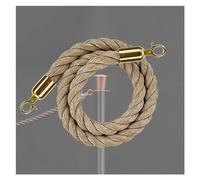 Corda di controllo della folla con barriera in corda canapa intrecciata da 1,5 m/5 piedi, 2/5/6/13, corde intrecciate ganci neri/oro(With Gold Hooks,2.5m/8ft)