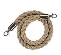 Corda di controllo della folla con cavo di supporto, corda di canapa con bottoni a pressione lucidati, perfetta per la sicurezza degli eventi, lunghezza regolabile per un uso versatile