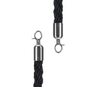 Corda di controllo della folla, for Traffic Cones/Parking Barrier, 2 Pcs Hanging Delineator Post Rope with Polished, 5 Colors to Choose(Black,150cm/5ft)