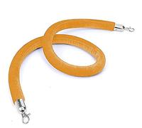 Corda di controllo della folla, Hanging Stanchion with Silver Clasps Post Queue Line Barrier Rope, Crowd Control for Grand Openings -Red(Khaki,1.5m)