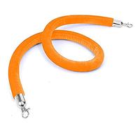 Corda di controllo della folla, Hanging Stanchion with Silver Clasps Post Queue Line Barrier Rope, Crowd Control for Grand Openings -Red(Orange,0.9m)