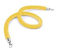Corda di controllo della folla, Hanging Stanchion with Silver Clasps Post Queue Line Barrier Rope, Crowd Control for Grand Openings -Red(Yellow,1.2m)