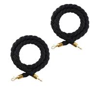 Corda di controllo della folla in nylon intrecciato nero resistente da 0,9-3 m - Barriera di coda intrecciata for la gestione degli eventi, 1 pezzo(Blackgold,60cm)