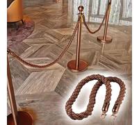 Corda di controllo della folla in oro rosa da 5 piedi - Corda di supporto for coda in nylon resistente for eventi, teatri, musei, 1 pezzo