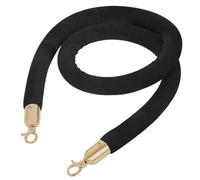 Corda di controllo della folla in velluto multicolore, 4 m, nero/oro, per la gestione delle code degli eventi ed elegante soluzione per un elegante controllo della folla e nizzazione degli eventi