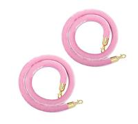 Corda di controllo della folla in velluto rosa con clip, confezione da 2, 300 cm, divisore per coda per hotel e teatri, elegante corda barriera per la gestione di eventi e luoghi