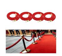 Corda di controllo della folla intrecciata in nylon da 2/3/4/5/6/7/8/9/10 piedi for club, hotel, banche, ospedali, con gancio dorato.(4PCS,5ft/1.5m/59in)