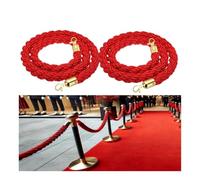 Corda di controllo della folla intrecciata in nylon da 2/3/4/5/6/7/8/9/10 piedi for club, hotel, banche, ospedali, con gancio dorato.(2PCS,9ft/2.7m/108in)