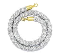 Corda di controllo della folla placcata oro con gancio barriera di sicurezza premium per la gestione delle code di eventi, matrimoni, cerimonie, mostre e cinema.