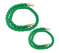 Corda di controllo della folla, Queue Barrier with Hook,Stanchion Rope 1/1.5/2/2.5/3meter,Crowd Control, Braided Hemp for Divider(Green,1meter)