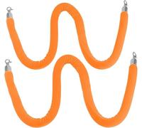 Corda di controllo della folla, Set of 2 Post/Stanchion for Party Event Fashion Show, Queue Obstacle Divider(Orange,250cm/8ft)