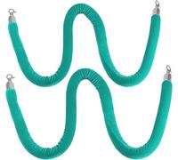 Corda di controllo della folla, Set of 2 Post/Stanchion for Party Event Fashion Show, Queue Obstacle Divider(Green,90cm/3ft)