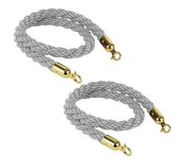 Corda di controllo della folla, Stanchion Rope Queue Barrier 1M/1.5M/2M,Crowd Control,Braided Hemp for Divider(Gray,1.5meter)
