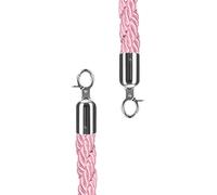 Corda di controllo della folla, Stanchions Hemp Rope with, 3 5 6 10 Ft Queue Post Hanging Lines for Hotel Entryway(Pink,280cm/9ft)