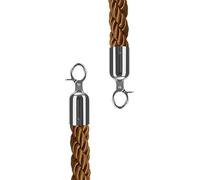 Corda di controllo della folla, Stanchions Hemp Rope with, 3 5 6 10 Ft Queue Post Hanging Lines for Hotel Entryway(Brown,150cm/5ft)