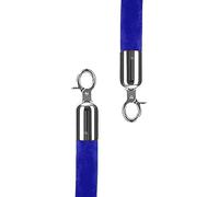 Corda di controllo della folla, with Snap, 2 Pack Foam Core Hanging Line Obstacle Rope for Wedding Event/Nursery/Hotel/Front Lobby(Blue,250cm/8ft)