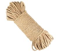 Corda di corda di juta spessa 5 mm 50 m Corda di canapa a 3 strati spago da giardino resistente per artigianato, avvolgimento, decorazione, giardinaggio