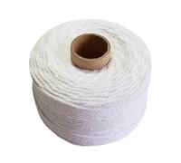 Corda di cotone da 80 m/rotolo, spago colorato, spago macramè, accessorio decorativo for la casa e il matrimonio(White)