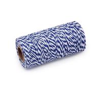 Corda di cotone, Spago in cotone da 100 m, 2 mm, multicolore, for confezioni regalo fai da te, macramè(Blue101)