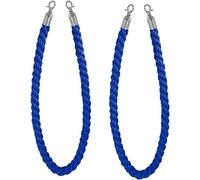 Corda di delimitazione con pali intrecciati Barrier Rope 2 Pcs Multicolor 60-300cm 32mm Hemp Braided With Silver Snap Hooks(Blue,250cm/8ft)