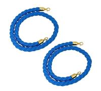 Corda di delimitazione con pali intrecciati Braided Hemp Crowd Control Barrier Rope Multicolor 1-3m 2.8cm(Blu,2.5M)