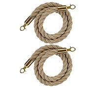 Corda di delimitazione con pali intrecciati Braided Hemp Crowd Control Barrier Rope Pack Of 2 Multicolor Hooks 2-13ft(Gold Hooks,9ft/274cm)