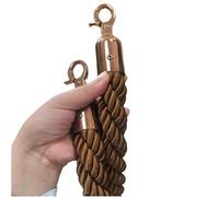 Corda di delimitazione con pali intrecciati Braided Nylon Rope For Crowd Control With Gold Hooks, Bronze, 0.6-3.6m(2m/6.6ft/79in)
