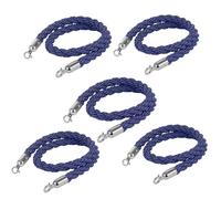 Corda di delimitazione con pali intrecciati Crowd Control Braided Hemp Rope Barrier with Hooks Multicolor 2ft-13ft 5pcs(Blue B,6ft/185cm)