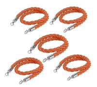 Corda di delimitazione con pali intrecciati Crowd Control Braided Hemp Rope Barrier with Hooks Multicolor 2ft-13ft 5pcs(Orange,6ft/185cm)