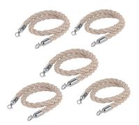 Corda di delimitazione con pali intrecciati Crowd Control Braided Hemp Rope Barrier with Hooks Multicolor 2ft-13ft 5pcs(Champagne,6ft/185cm)