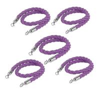 Corda di delimitazione con pali intrecciati Crowd Control Braided Hemp Rope Barrier with Hooks Multicolor 2ft-13ft 5pcs(Purple,6ft/185cm)