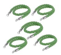 Corda di delimitazione con pali intrecciati Crowd Control Braided Hemp Rope Barrier with Hooks Multicolor 2ft-13ft 5pcs(Green a,6ft/185cm)