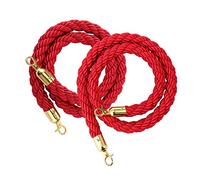 Corda di delimitazione con pali intrecciati Crowd Control Braided Hemp Rope With Stainless Steel Hooks 1-4M(1.2M/4Ft)