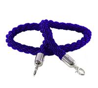 Corda di delimitazione con pali intrecciati Queue Barrier Stanchion Rope With Metal Hooks Multicolor 2ft To 10ft(Blue a,5ft/150cm)