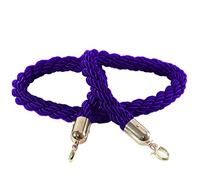 Corda di delimitazione con pali intrecciati Queue Barrier Stanchion Rope With Metal Hooks Multicolor 2ft To 10ft(Blue B,3.3ft/100cm)