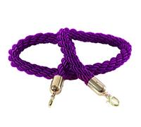 Corda di delimitazione con pali intrecciati Queue Barrier Stanchion Rope With Metal Hooks Multicolor 2ft To 10ft(Purple B,4ft/120cm)