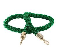 Corda di delimitazione con pali intrecciati Queue Barrier Stanchion Rope With Metal Hooks Multicolor 2ft To 10ft(Green B,5.6ft/170cm)