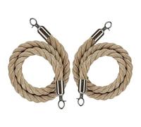 Corda di delimitazione con pali intrecciati Stanchion Hemp Rope Barrier Pack of 2 Multicolor Hooks 2-13ft(Silver Hook,0.6m/2ft)