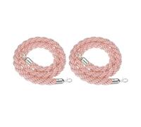 Corda di delimitazione con pali intrecciati Twisted Hemp Queue Rope Crowd Control Barrier Multicolor 60cm-300cm With Hooks(Pink-2pcs,150Cm/5Ft)