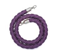 Corda di delimitazione con pali intrecciati Twisted Hemp Queue Rope Crowd Control Barrier Multicolor 60cm-300cm With Hooks(Purple-1pcs,300Cm/10Ft)