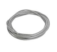 corda di filo, Stendibiancheria da 2-100 m di lunghezza del diametro 0,5 mm-8 mm cavo metallico rivestito in PVC dell'acciaio inossidabile 304(6mm,50 Meter)
