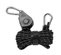 Corda Di Fissaggio For Tenda Da Campeggio Da 4 M, Regolabile, In Nylon, For Paracadute, Con Cricchetto, Gancio A Puleggia, Cinghia Di Serraggio(1pcs Black)