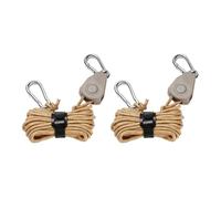 Corda Di Fissaggio For Tenda Da Campeggio Da 4 M, Regolabile, In Nylon, For Paracadute, Con Cricchetto, Gancio A Puleggia, Cinghia Di Serraggio(2pcs Khaki)