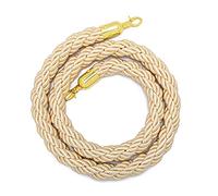 Corda di gestione delle code, 1 m,6, 2,4, corda intrecciata for barriera di, nero, grigio, rosa, blu, bianco, viola, argento, verde, gancio in acciaio inossidabile dorato, n(#18,1.55M/5Ft)