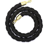 Corda di gestione delle code, con moschettoni placcati in acciaio inossidabile, corda da 1,5 m for hotel/banca/ospedale/parco giochi/altre aree pubbliche/rosso(Black)