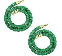 Corda di gestione delle code, Corda di canapa verde for il controllo della folla nei negozi / 1 confezione 3,5 m 11, piedi(2 Pack,300Cm/9.8Ft)
