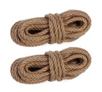 Relaxdays Spago di Iuta 12 mm, 2 Rotoli Juta 10 m Corda Ecosostenibile per Artigianato, Imballaggio, Marrone Naturale