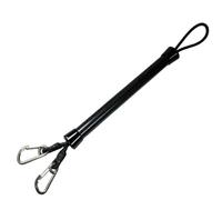 Corda di ormeggio elastica di grado marino, corde elastiche nere per ormeggio per barche, clip in acciaio inossidabile 316 per moto d'acqua, pontone, kayak, accessori per barche