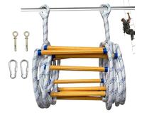 Corda di prolunga di sicurezza resistente alla fiamma for scala antincendio di emergenza con 2 ganci, for corda di salvataggio for addestramento all'arrampicata(10FT/3M)
